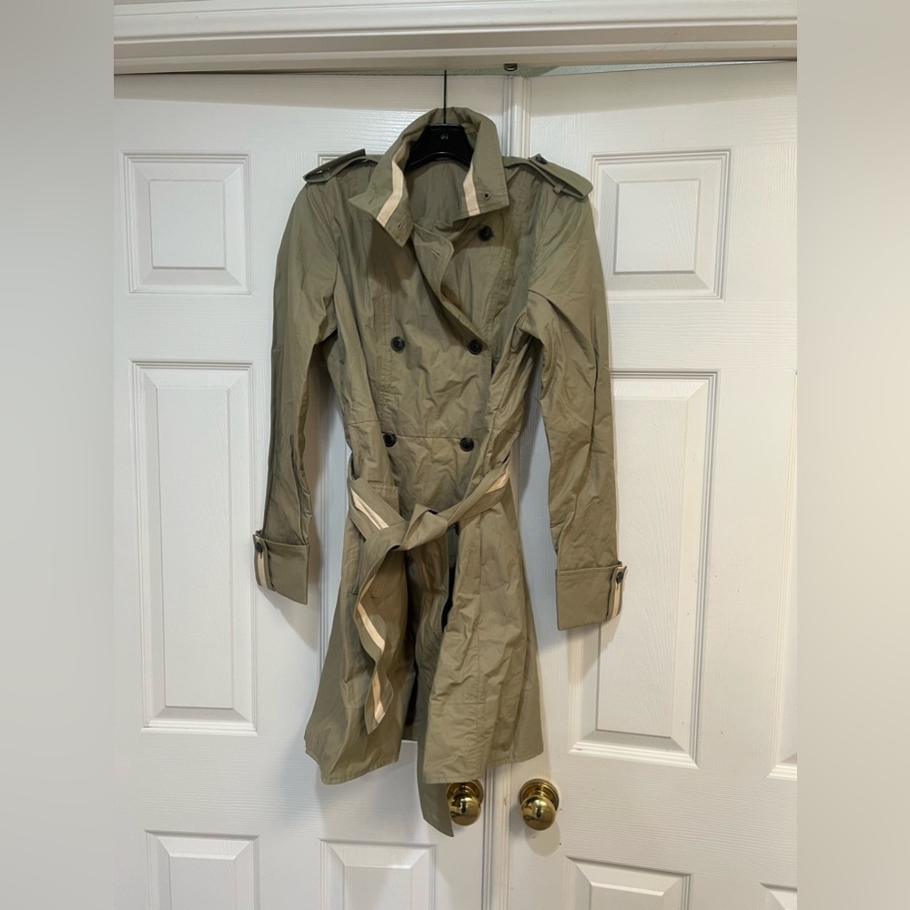 Banana Republic Classic Trench Coat Beige Women's Khaki Lightweight Medium